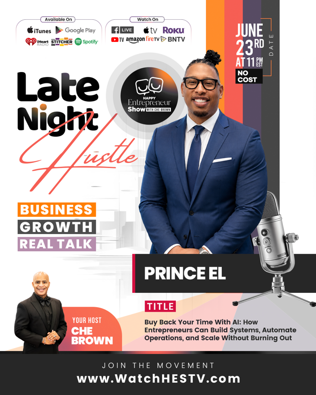 Prince El featured on the Happy Entrepreneur Show