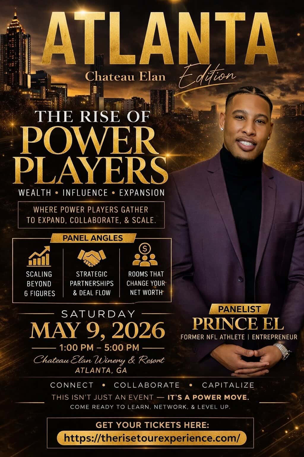 Prince El featured as a panelist for The Rise of Power Players in Atlanta